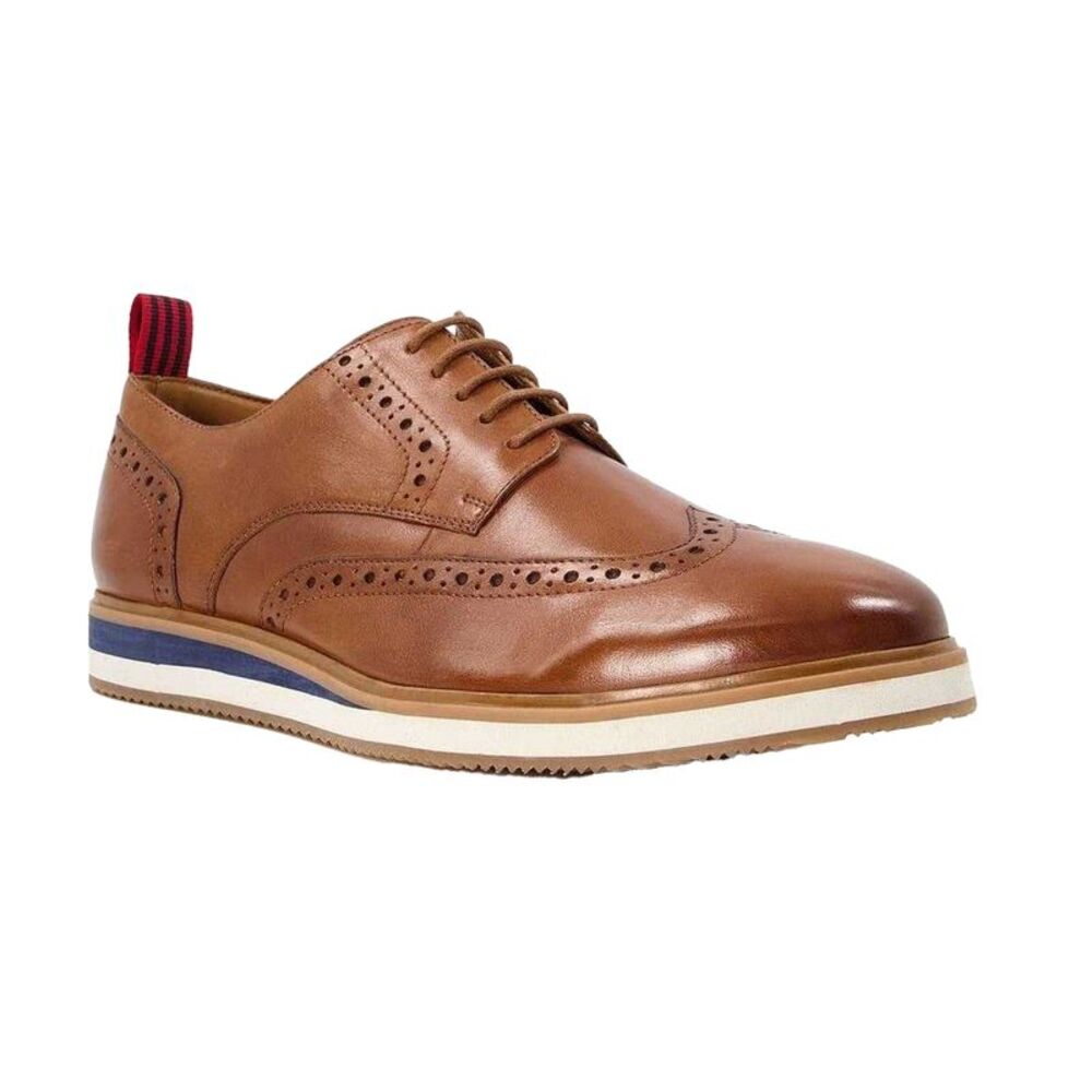 Dune London Mens Nubuck Brogues / Tan